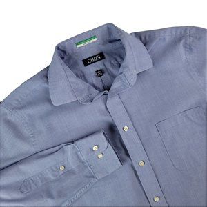 CHAPS Dress Shirt Size 16 34-35 Men's Non-Iron Stain Release Wrinkle Free